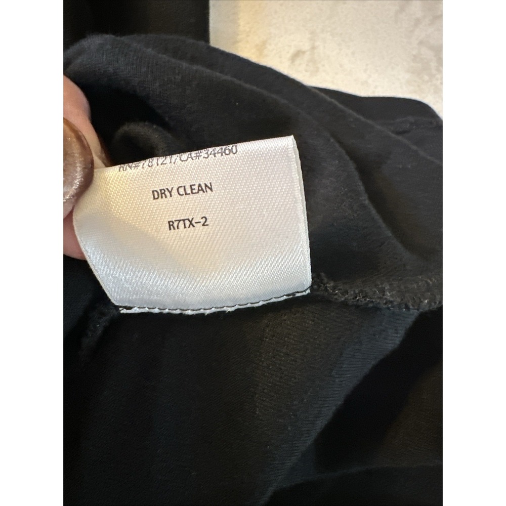 Eileen Fisher Sz MP Black Tencel‎ Wool Cashmere Knit V-Neck Dress Lux - Picture 6 of 13